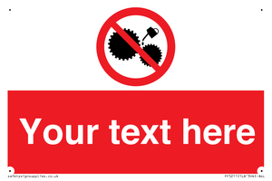 Custom No Oiling Sign